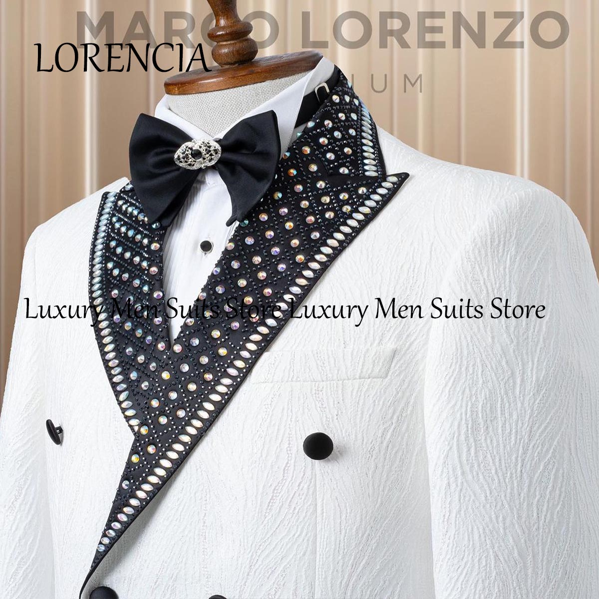 Luxury Crystals Beaded Lapel T - Men'S Grooming Kits ulasan dan harga