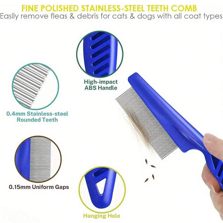 4Pcs/6Pcs Pet Comb Flea Comb F - Comb Fine Tooth ulasan dan harga