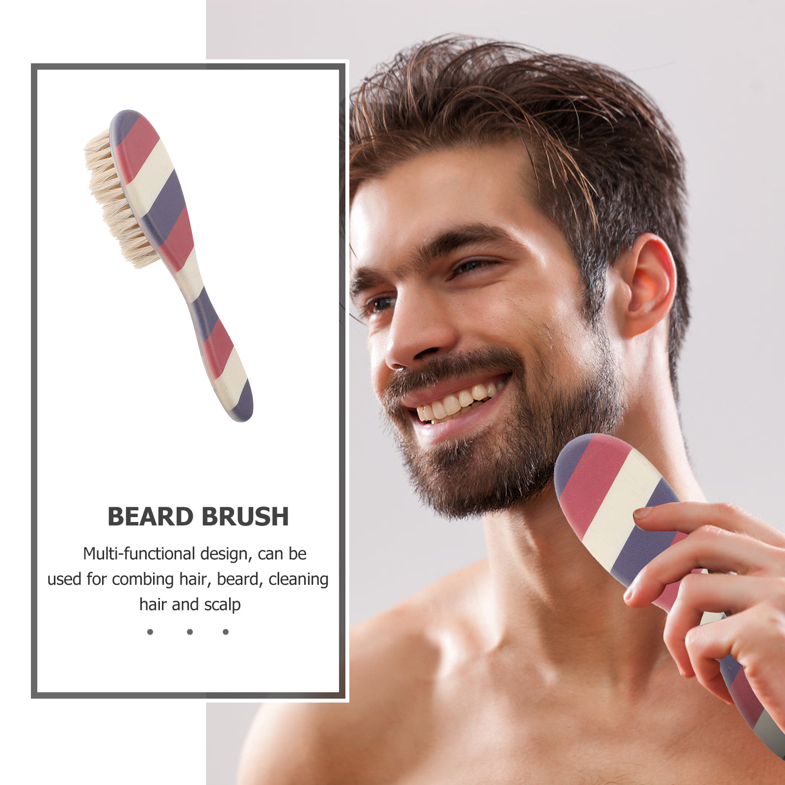 Professional Salon Beard Brush - Mens Grooming Barber ulasan dan harga