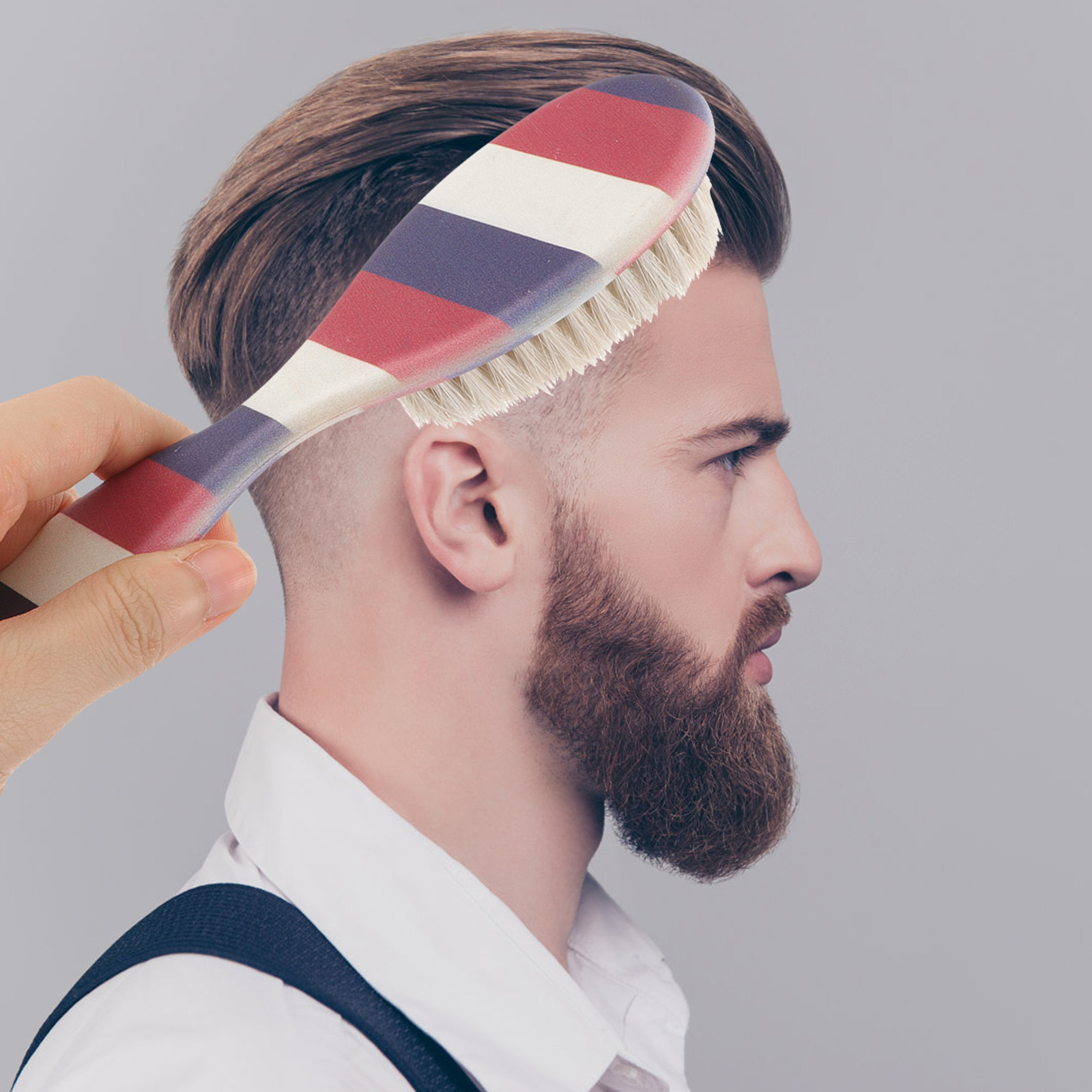 Professional Salon Beard Brush - Mens Grooming Barber ulasan dan harga