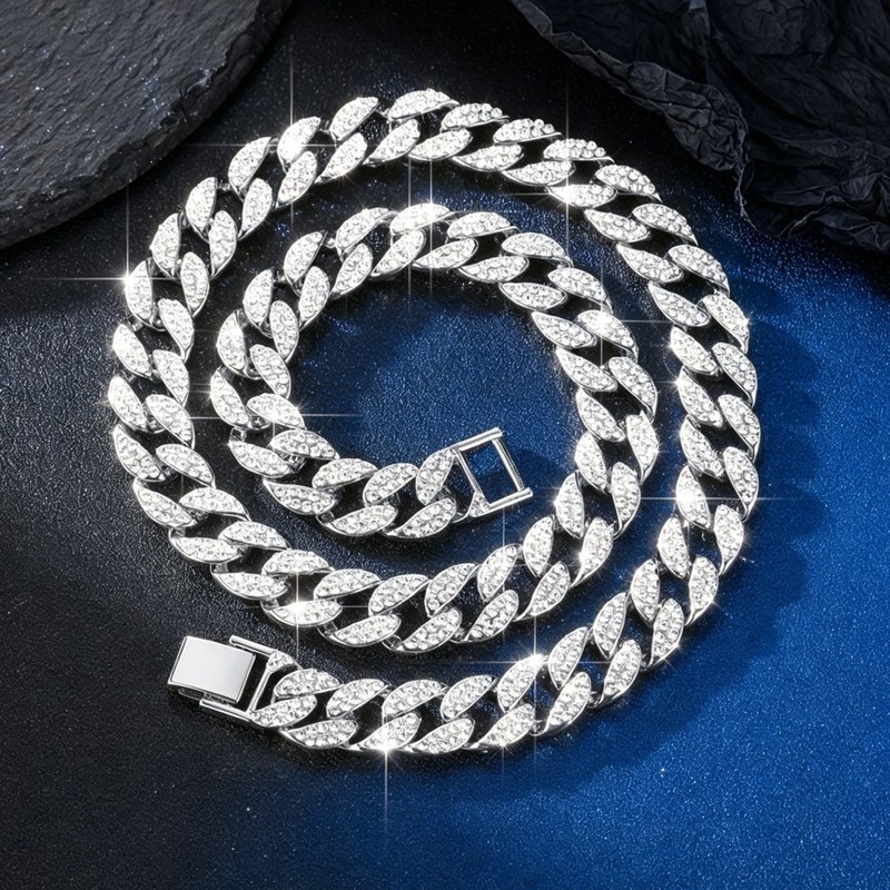 Alloy Round Gold Hip-Hop Neckl - Men'S Grooming House ulasan dan harga