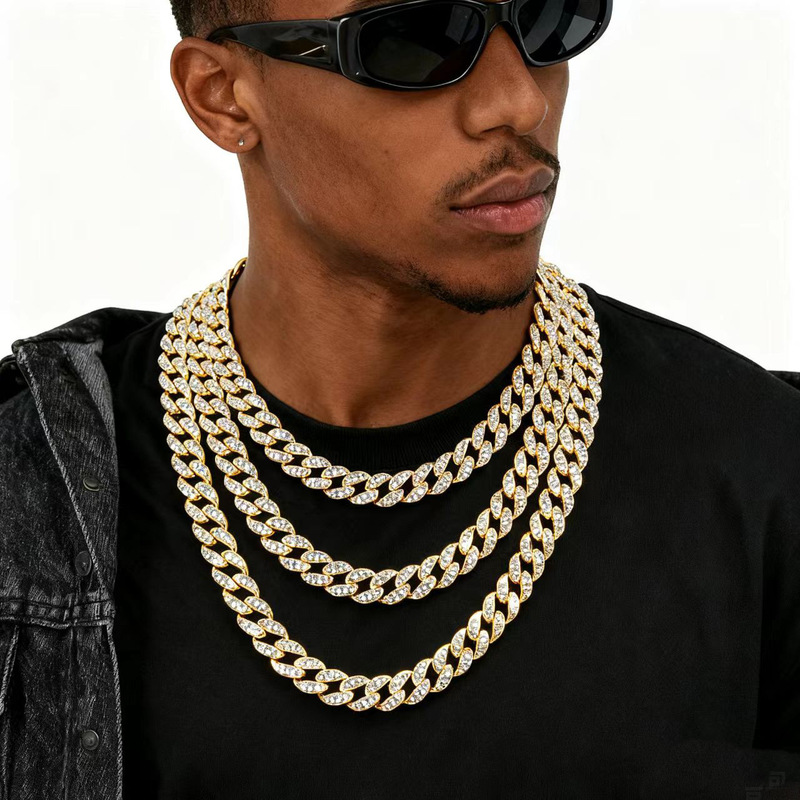 Alloy Round Gold Hip-Hop Neckl - Men'S Grooming House ulasan dan harga