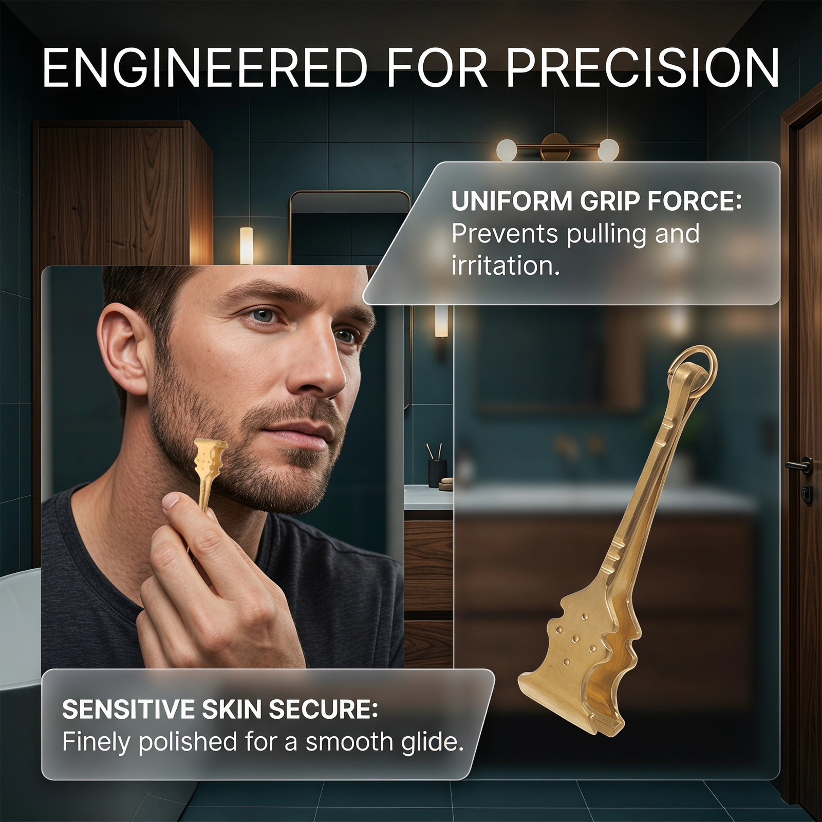 Gold Stainless Steel Wide Tip  - Men'S Grooming Tips ulasan dan harga