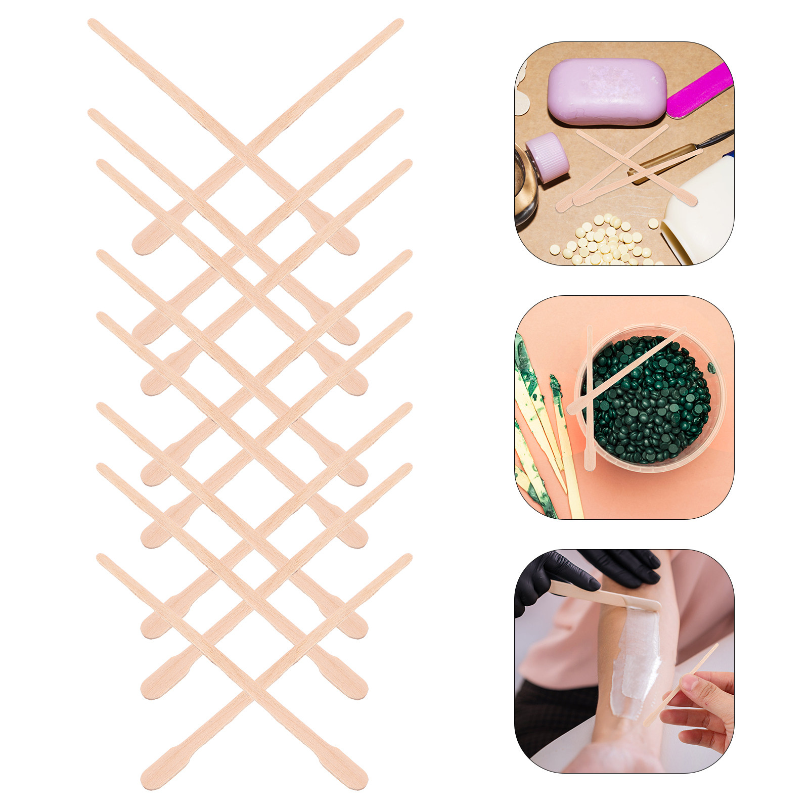1000Pcs Waxing Wooden Sticks S - Hair Wax Stick ulasan dan harga