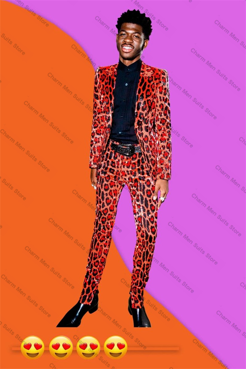 Leopard Sequins Men Suits Set  - Men'S Grooming Kits ulasan dan harga