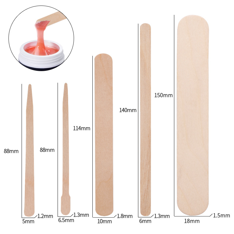 100pcs Disposable Waxing Woode - Hair Wax Stick ulasan dan harga