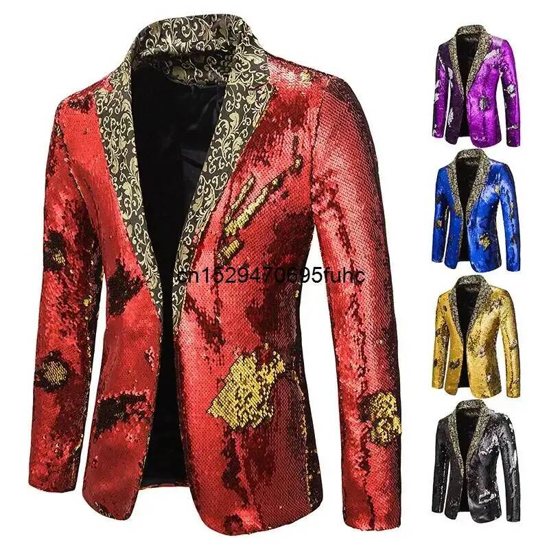 Men Blazer Shiny Sequin Shawl  - Men'S Grooming Club ulasan dan harga
