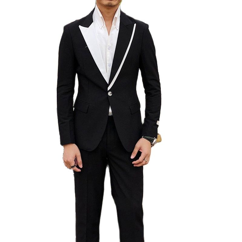 Casual Men Suits With Black Pa - Men'S Grooming Club ulasan dan harga