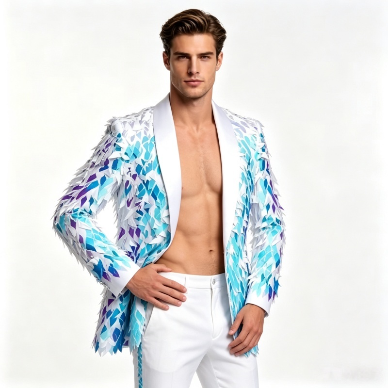 Men's Shiny Sequins Blazer Jac - Men'S Grooming Club ulasan dan harga