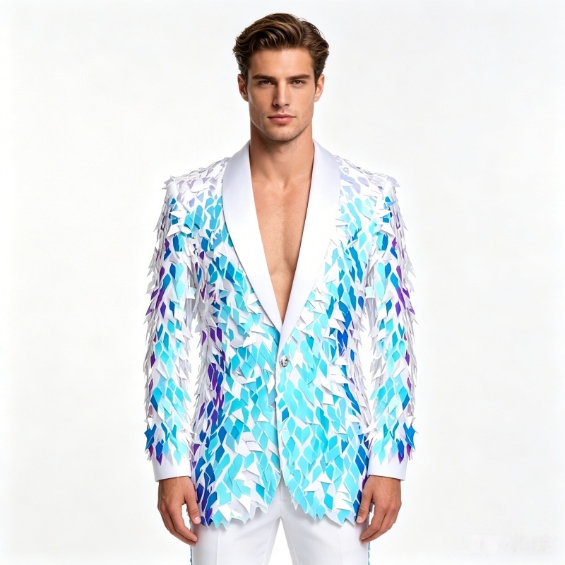 Men's Shiny Sequins Blazer Jac - Men'S Grooming Club ulasan dan harga