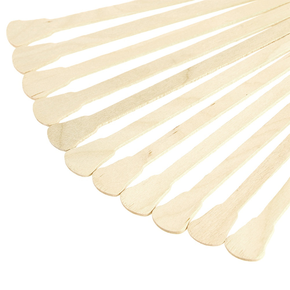 500Pcs Wooden Spatula for Waxi - Hair Wax Stick ulasan dan harga