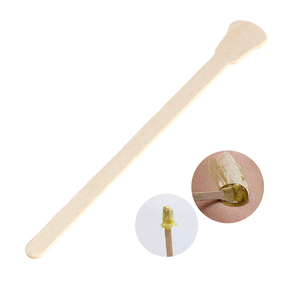 500Pcs Wooden Spatula for Waxi - Hair Wax Stick ulasan dan harga