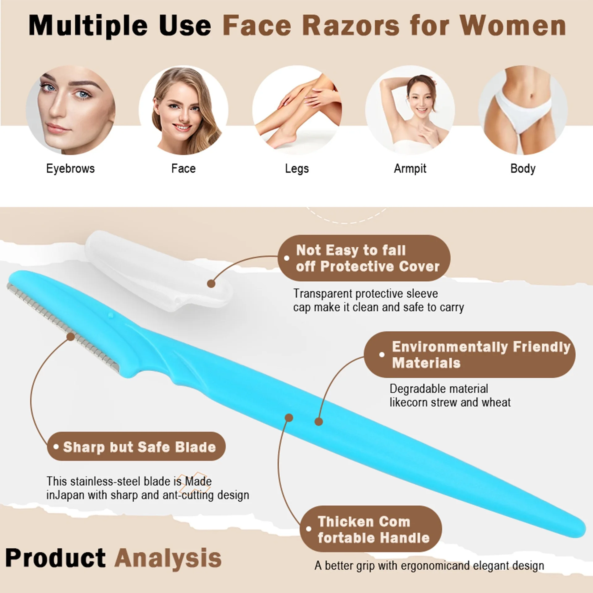 5/10/30/40pcsbrow Razor and Fa - Men'S Groom ulasan dan harga