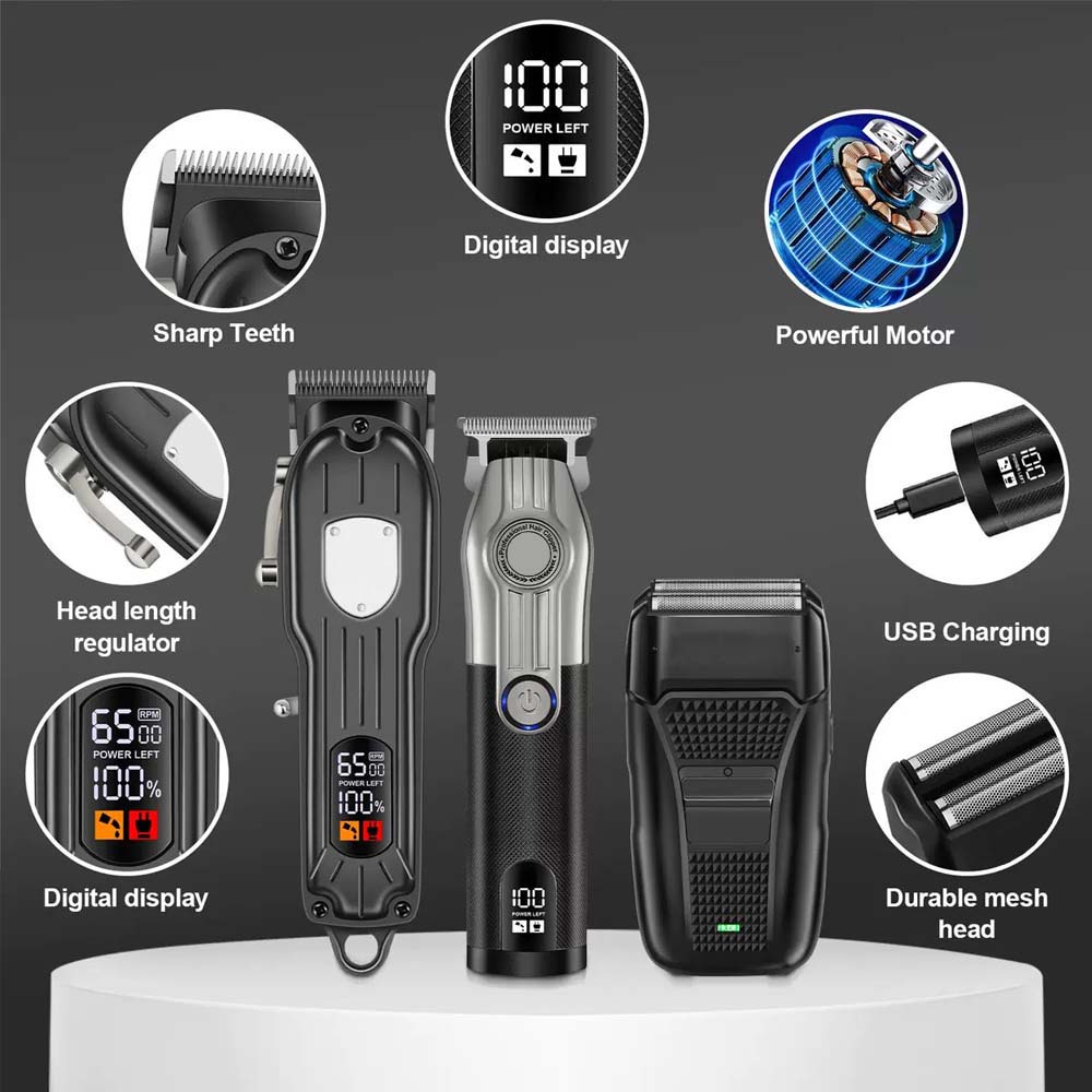 Professional Barber Hair Clipp - Men'S Grooming Brush ulasan dan harga