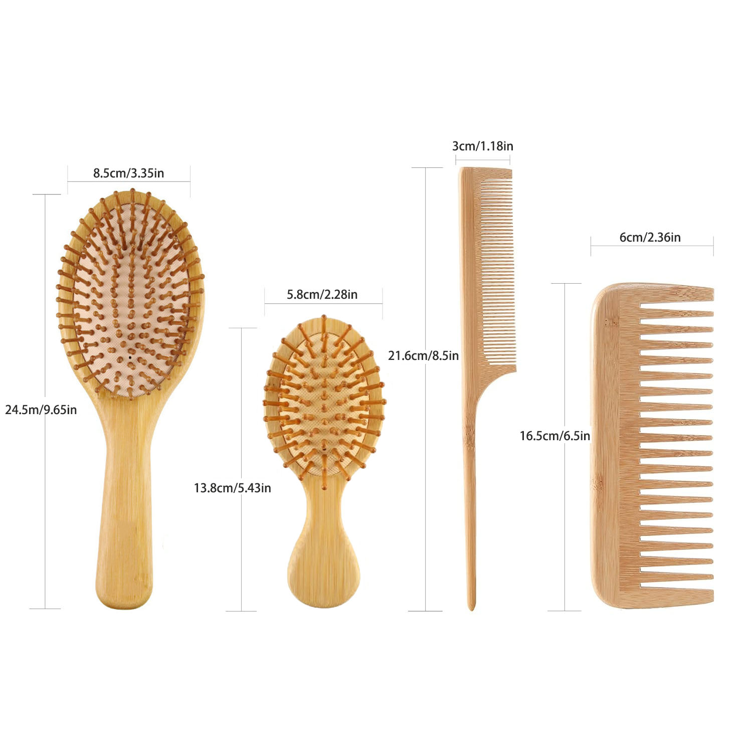 Bamboo Hair Brush Comb Set for - Men'S Grooming Brush ulasan dan harga
